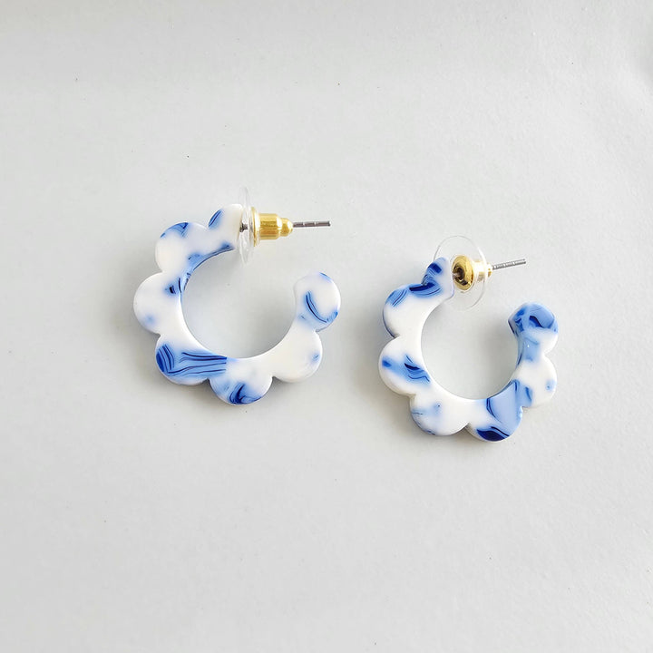 Flora Mini Hoops - Greek Goddess Blue // Flower Summer SS527