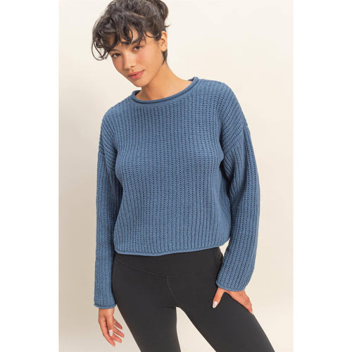 Rolled Edge Sweater HF213