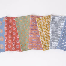 Load image into Gallery viewer, Peacock Dark Terracotta Block Printed Napkins - set of 4