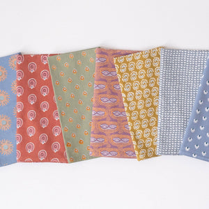 Peacock Dark Terracotta Block Printed Napkins - set of 4
