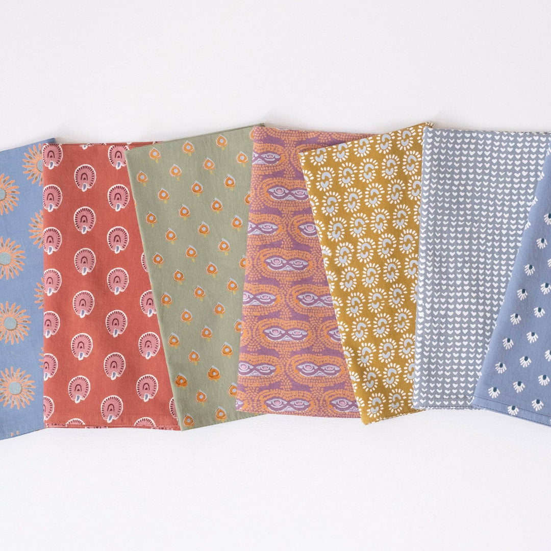 Aja Cloud Block Printed Napkins - set of 4 GM19