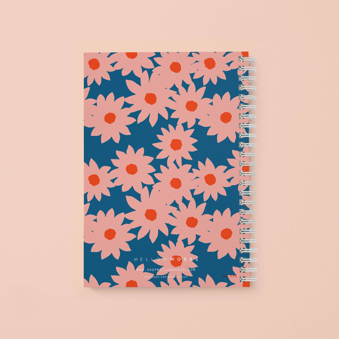 MODERN FLOWERS SPIRAL NOTEBOOK - Blank Pages MW54