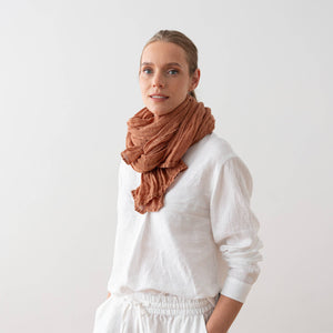 Garza Linen Scarf MOCHA