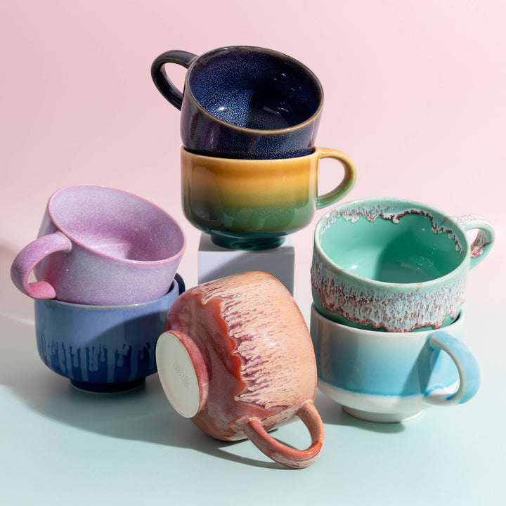 AstralBloom Handmade Ceramic Mug 16oz | Stoneware Coffee Mug NV56
