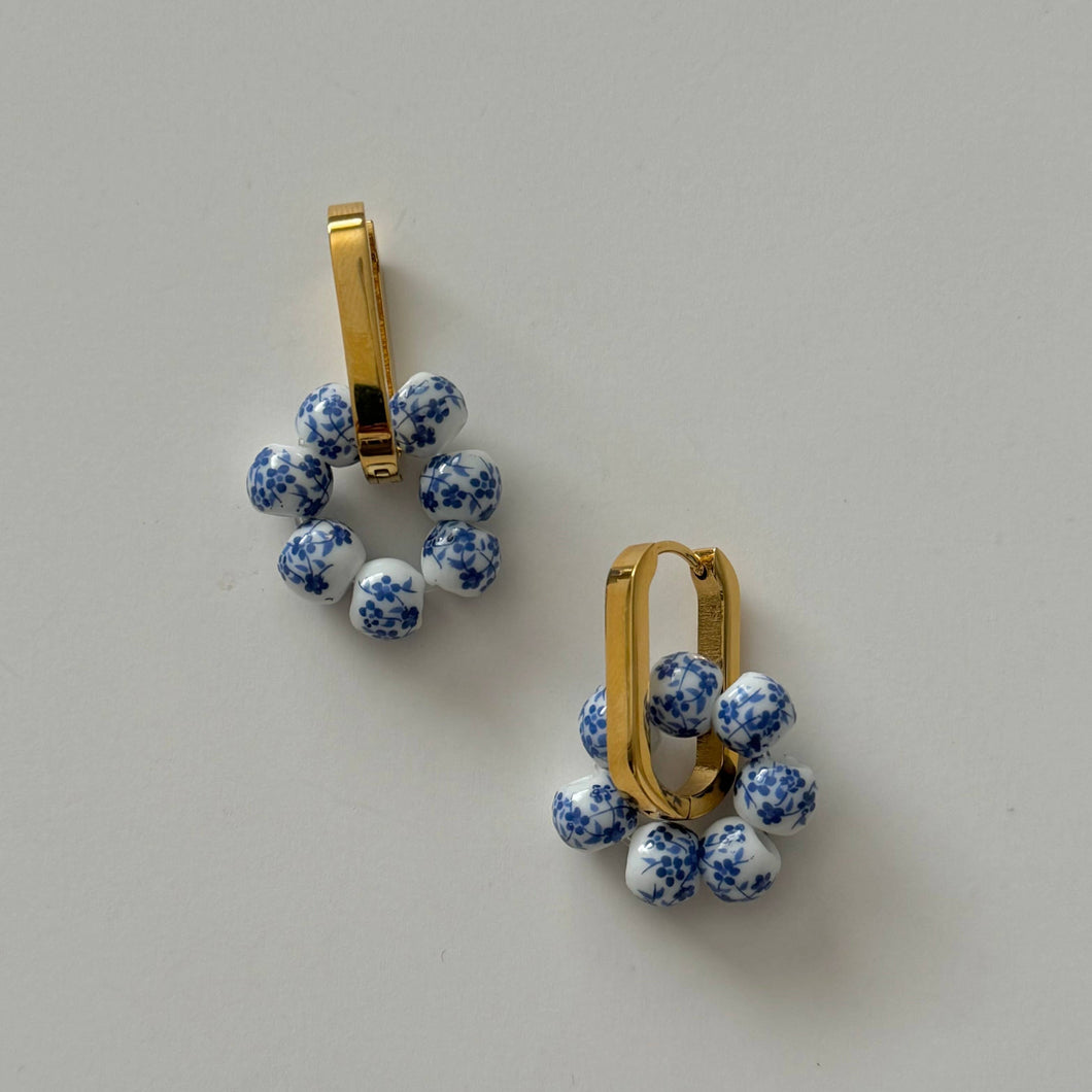 Lujain Charm Earrings- Blue