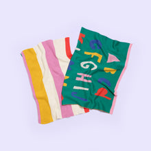 Load image into Gallery viewer, Cotton Knit Stroller/Pram Baby Blanket: Striped Rainbow