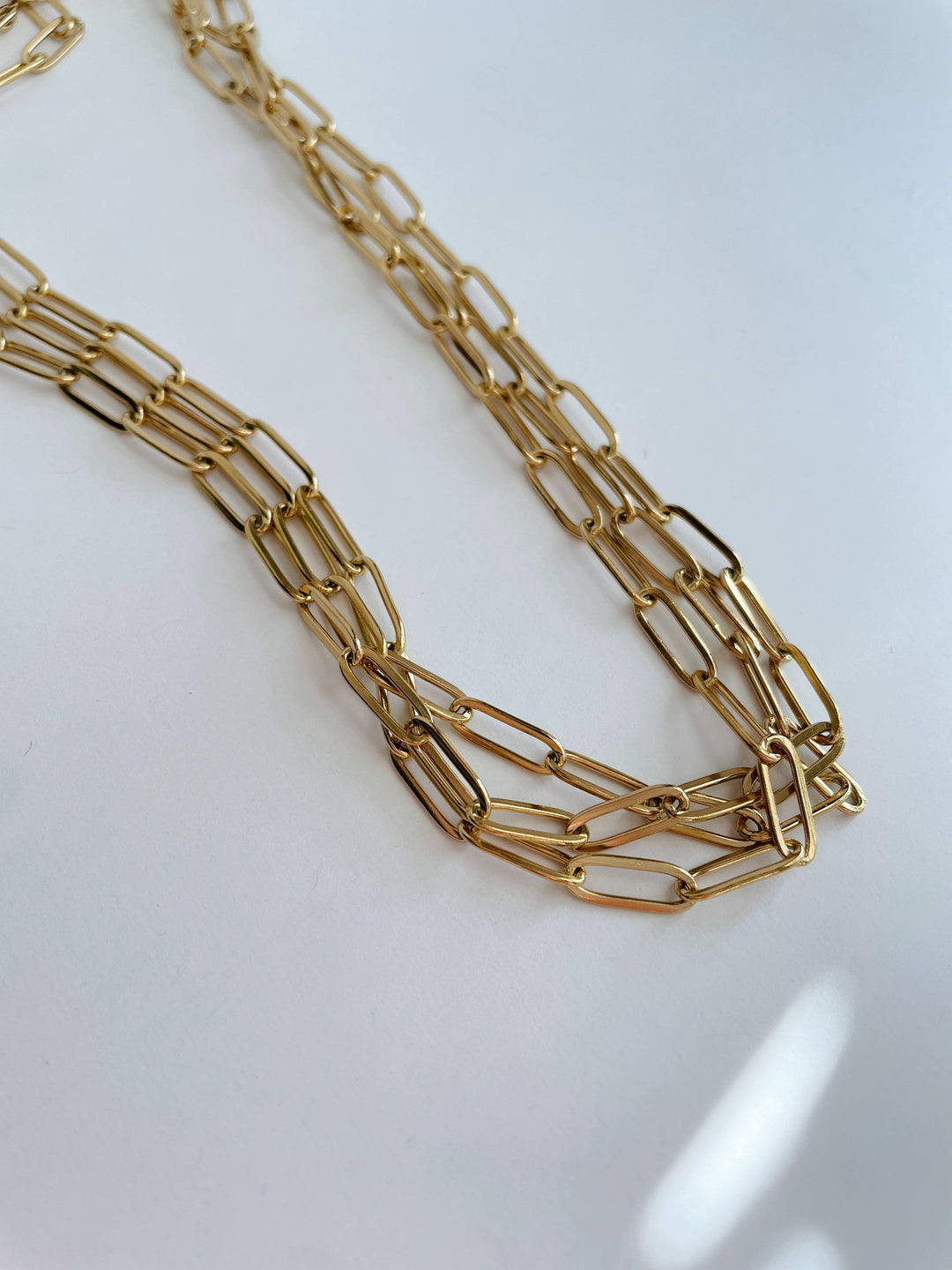 Paperclip Chunky Chain~ Gold Plated Stainless Steel GG01
