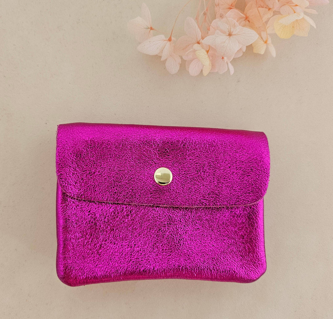 Metallic leather Kangoo wallet: Homard RM23