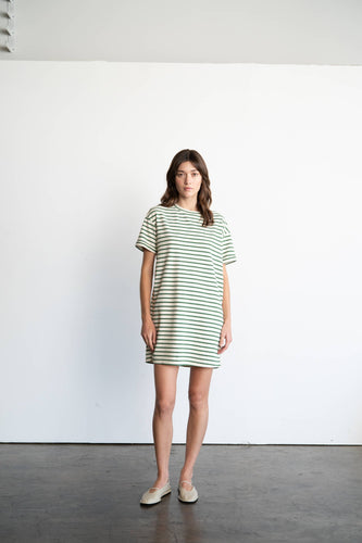 CASUAL STRIPED MINI DRESS