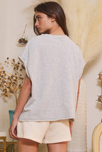 Load image into Gallery viewer, T2335 Cut Edge Detail Oversized French Terry Muscle Top