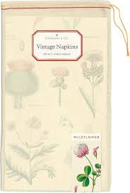 Vintage Napkins Wildflowers