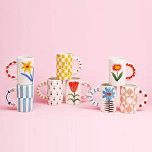 Load image into Gallery viewer, Hand-painted Stoneware Ceramic Mug, Sunflower