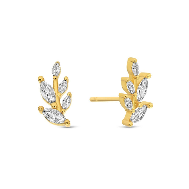 Leaf Studs On Velvet Gift Tag SP987