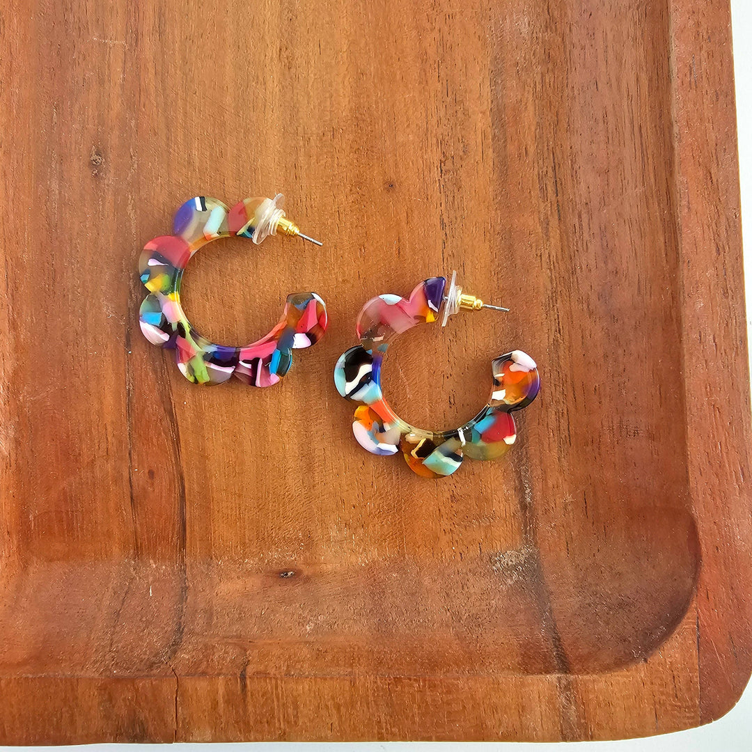 Flora Hoops - Fiesta // Summer Spring Flower Jewelry Earring SS529