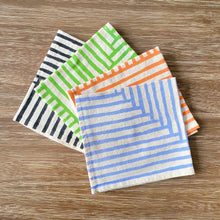 Load image into Gallery viewer, Natural Cotton Cloth Napkins, Fresh Painterly Stripes BB22