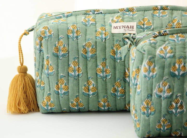 Ochre motif print travel/make up/organizer/bag MH877