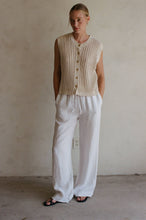 Load image into Gallery viewer, AW1054 | Knit 100% Cotton Sweater Crew Neck Buttondown Vest