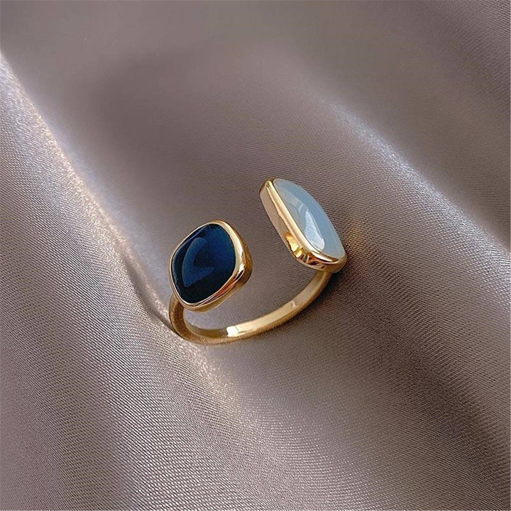 Simple Enamel Open Statement Stackable Ring in Solid Copper