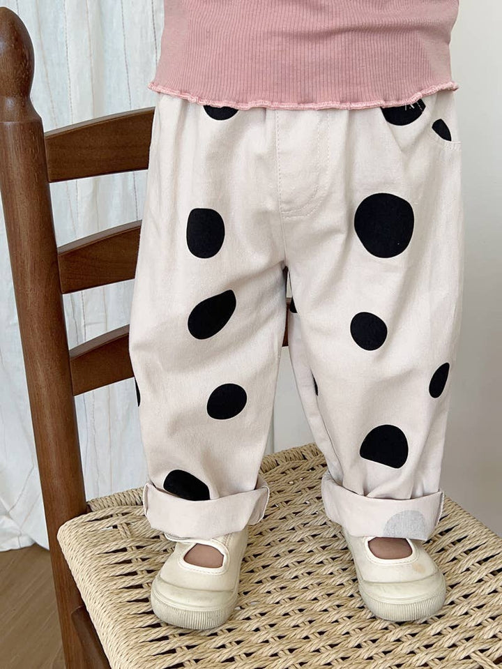 Black Polka Dot Printed Pants CE22