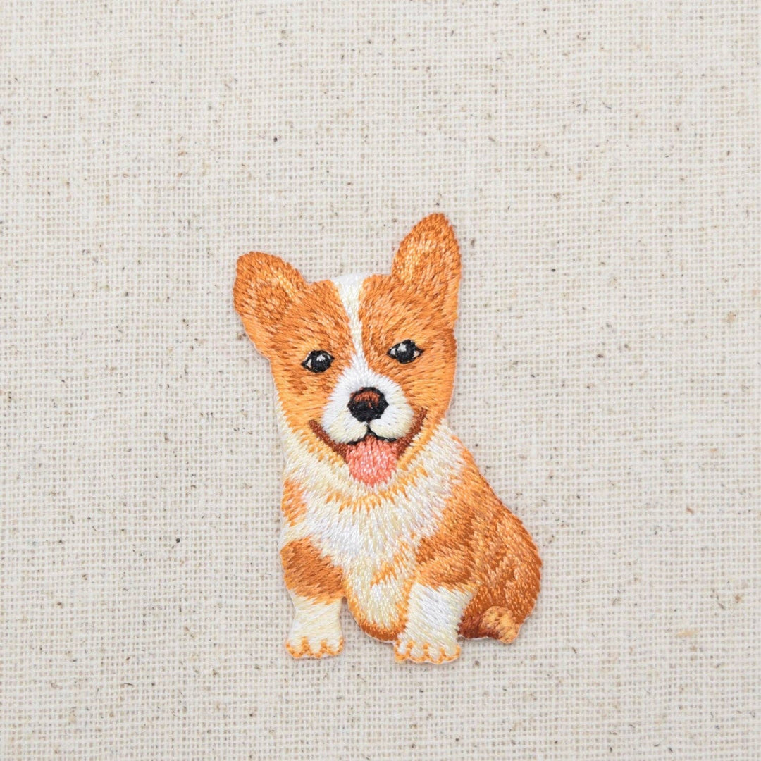 Corgi Puppy Dog Sitting Full Body  Embroidered Iron on Patch IR