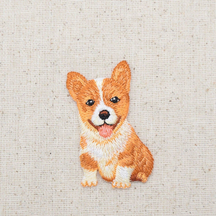 Corgi Puppy Dog Sitting Full Body  Embroidered Iron on Patch IR