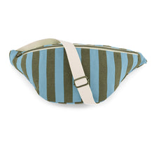 Load image into Gallery viewer, WOMEN BUM BAG STRIPES OLIVE / BLUE