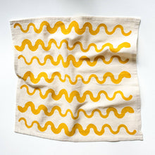 Load image into Gallery viewer, Hand Printed Natural Cotton Cloth Napkins, Wavy Stripes BB22
