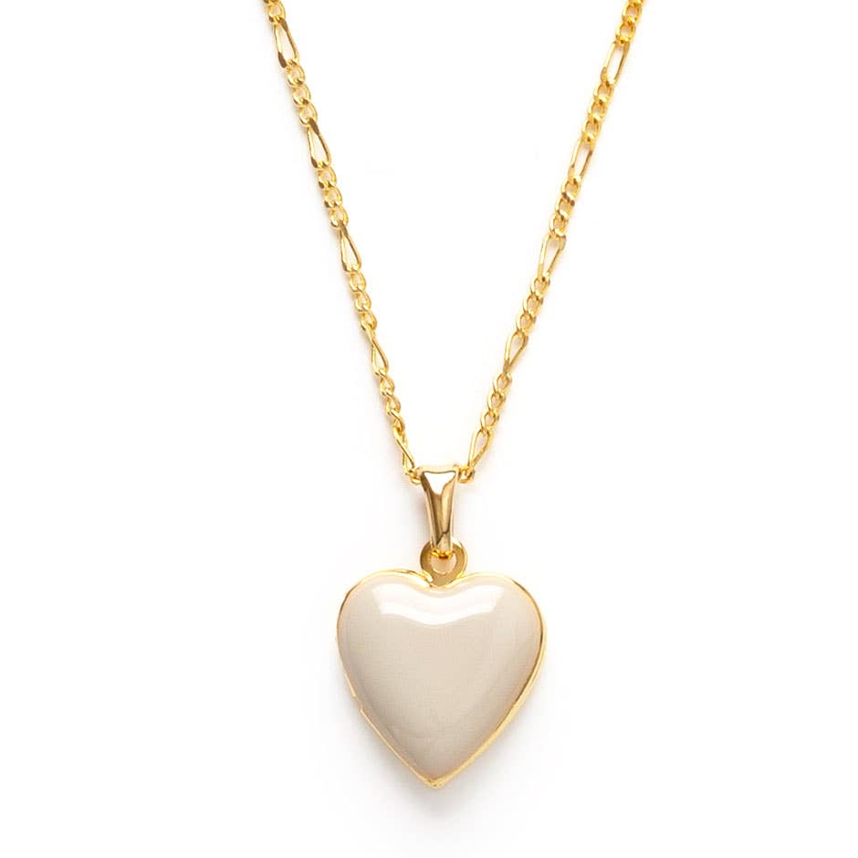 Large Enamel Heart Locket AM323