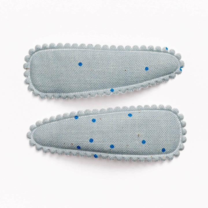 Seaport Organic Blue Dot Hair Clips FC95