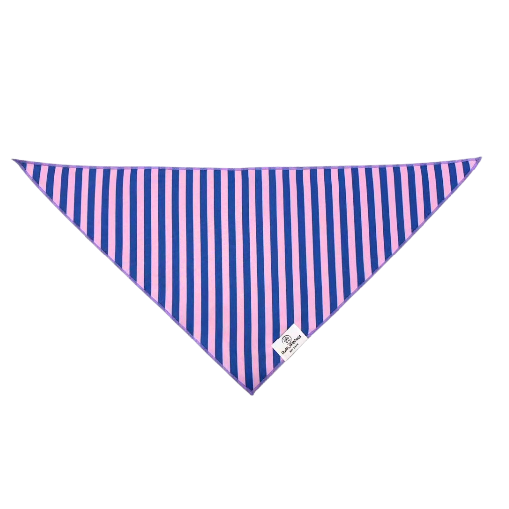 Purple &amp; Pink Striped Dog Bandana