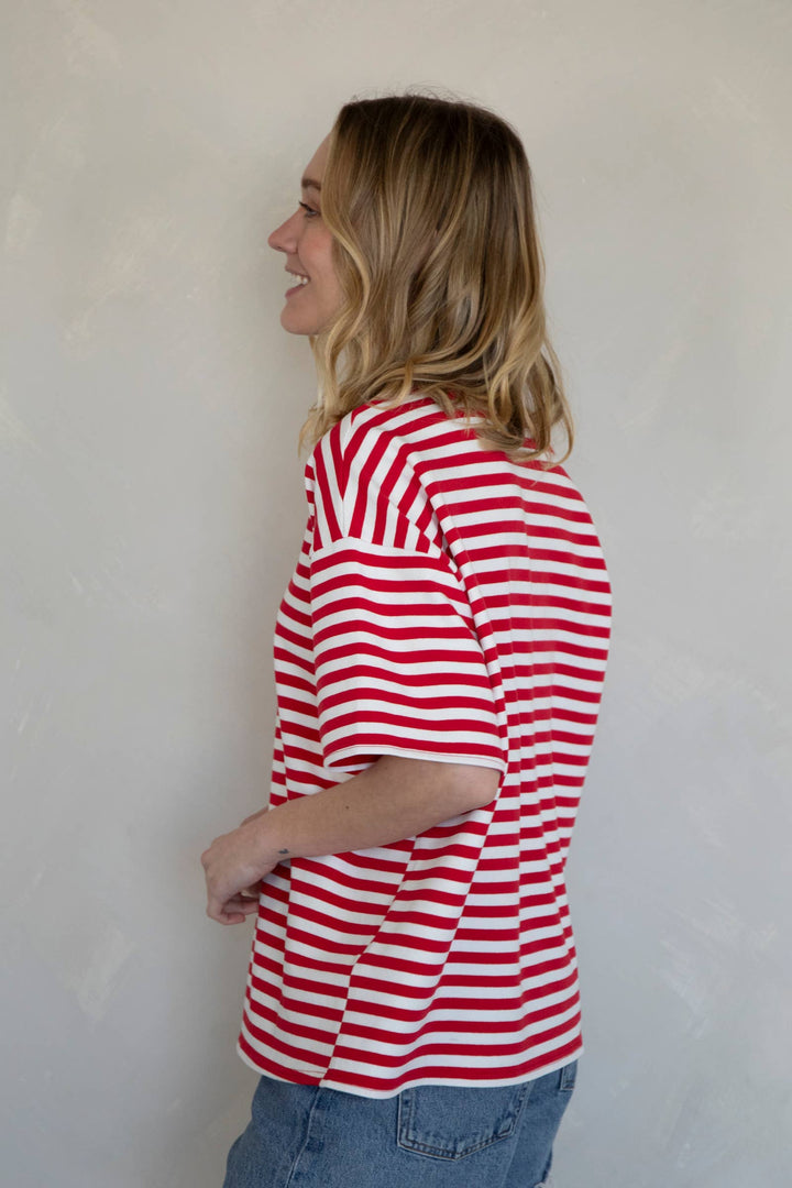 Cassandra Striped Tee TBS45