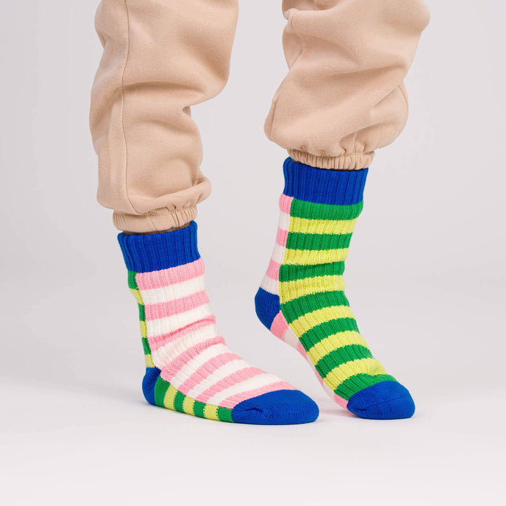 Super Stripe Knit House Socks VR983