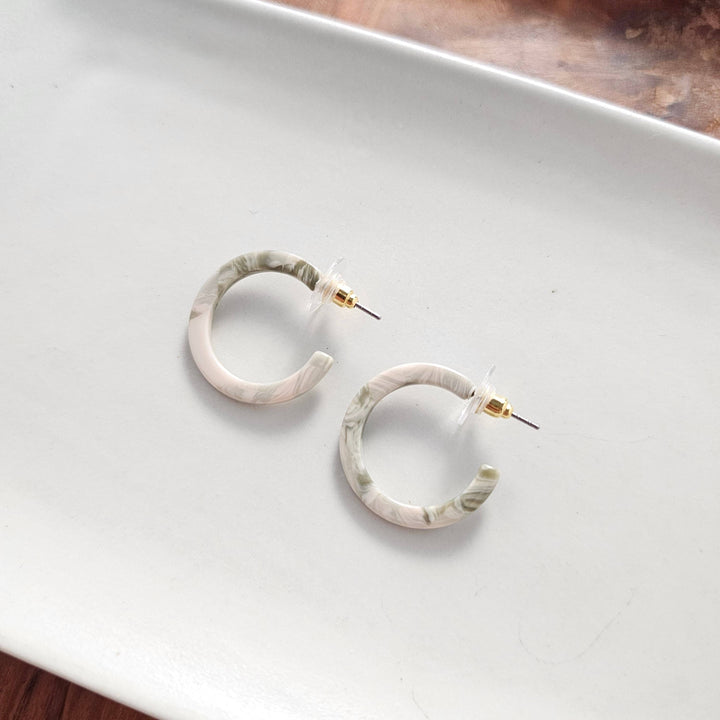 Cam Mini Hoops - Sage // Jewelry, Earrings, Fall SS89