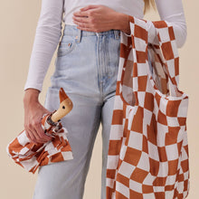 Load image into Gallery viewer, Peanut Butter Checkers Eco-Friendly Duckhead Umbrella