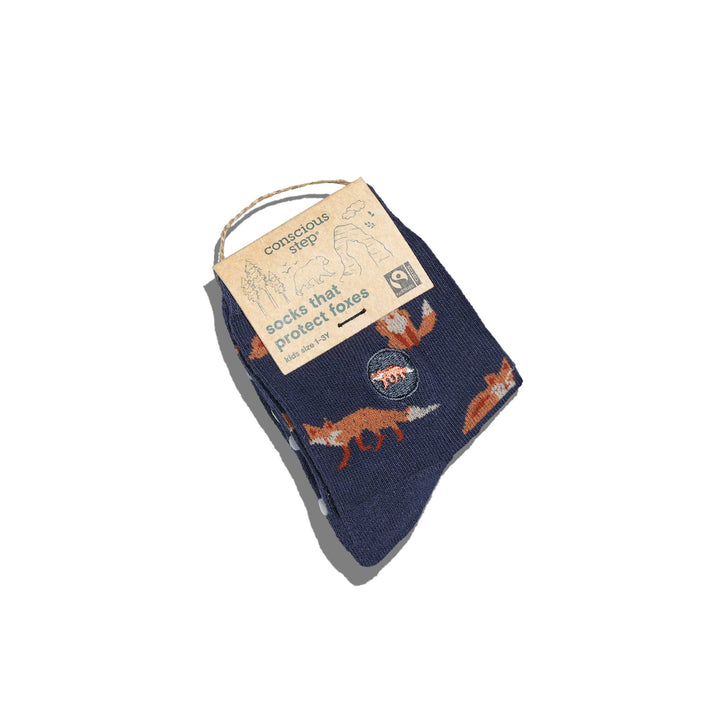 Kids Socks that Protect Foxes | Organic Cotton Kids Socks
