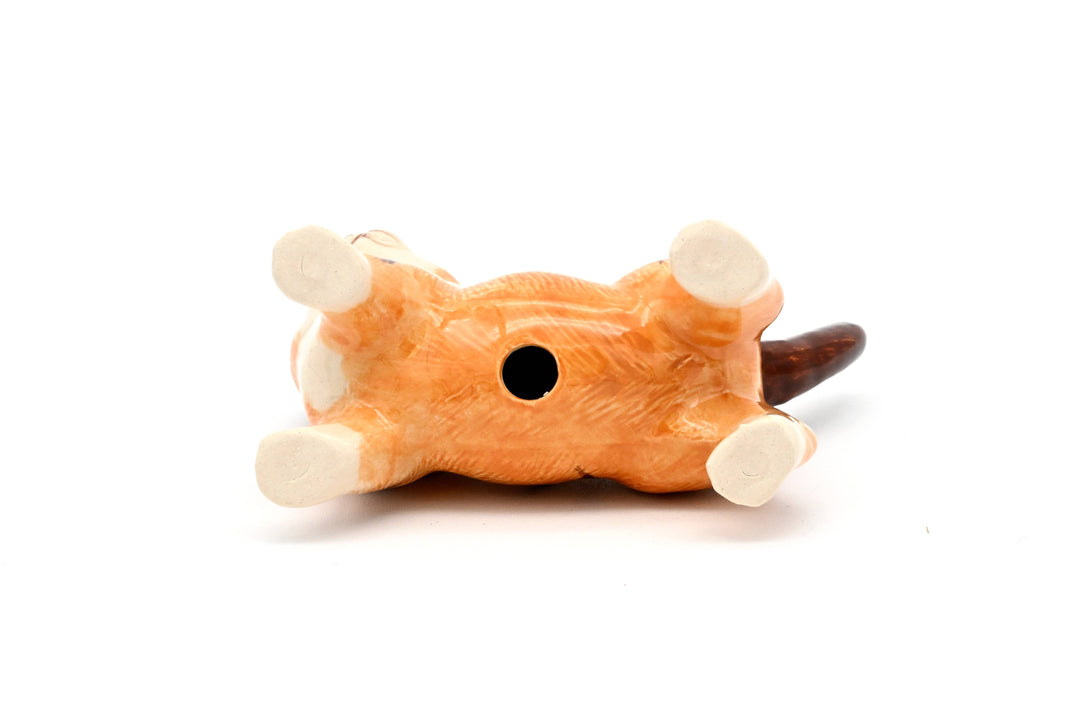 MiniL131 Decorative Miniature Ceramic Tiny L Orange Tabby cat
