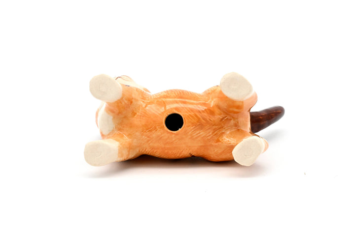 MiniL131 Decorative Miniature Ceramic Tiny L Orange Tabby cat