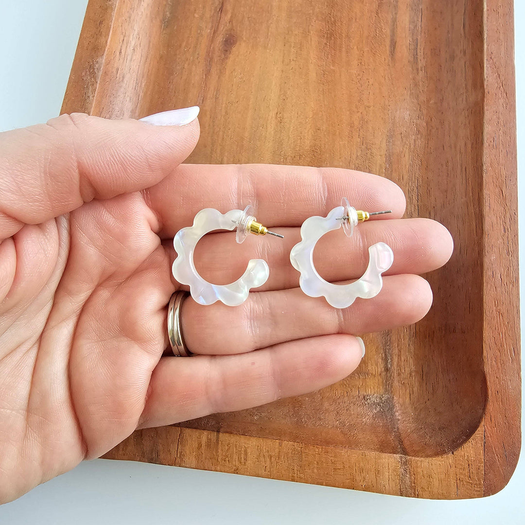 Flora Mini Hoops - Opalite // Spring, Earrings, Jewelry SSF23