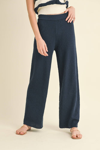 STRAIGHT LEG KNITTED PANTS