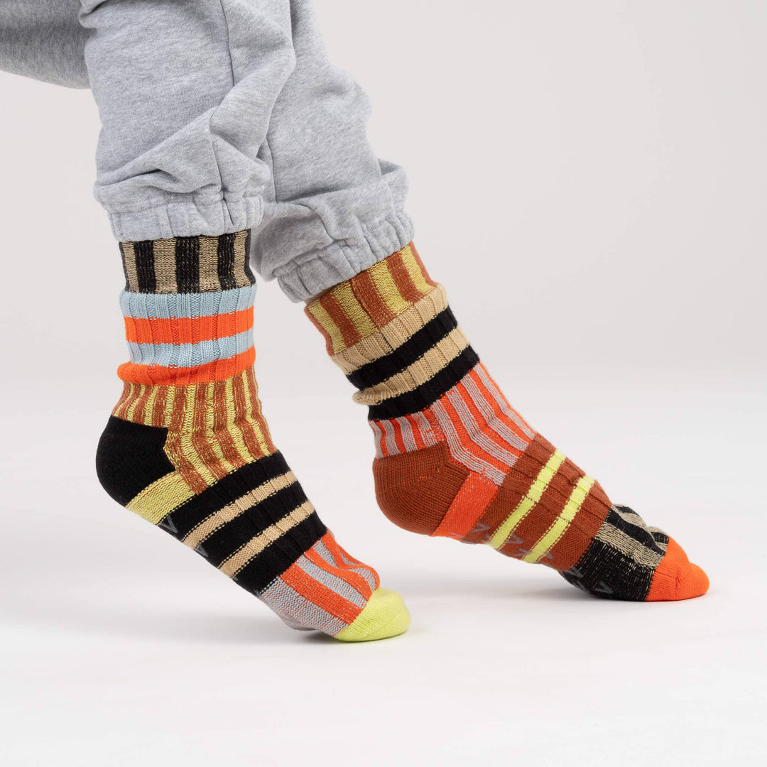 Patchwork Stripe House Socks