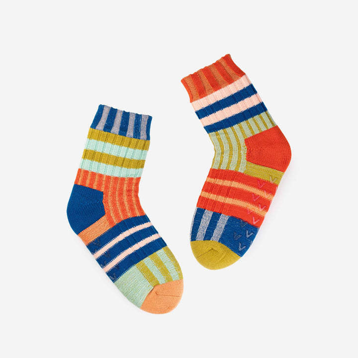 Patchwork Stripe House Socks