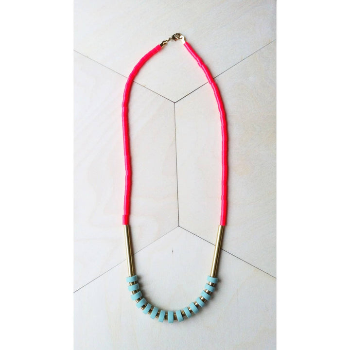 Heishi and Coral Necklace LAN83