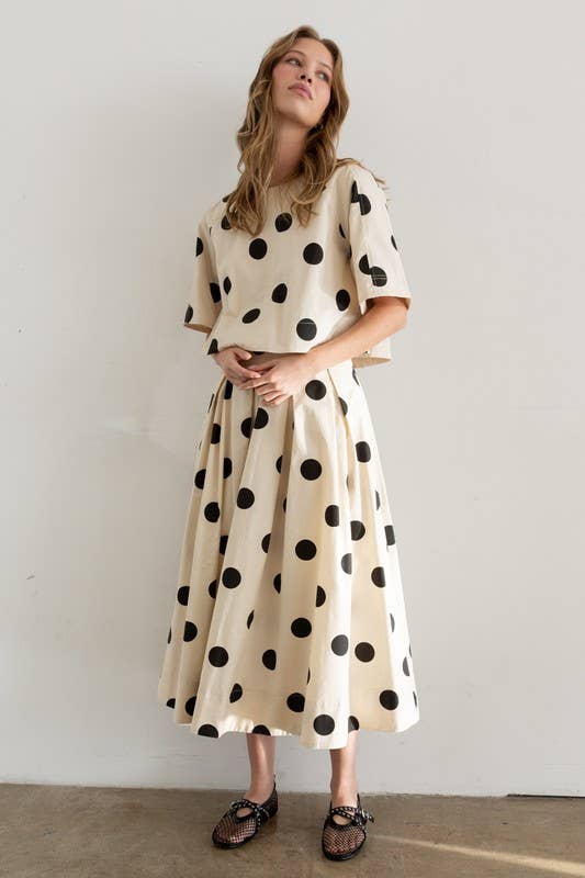 Polka Dot Back-Tie Top HS223