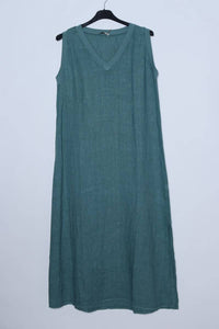 Sleeveless Short Dresses in 100% Linen REF. 10090