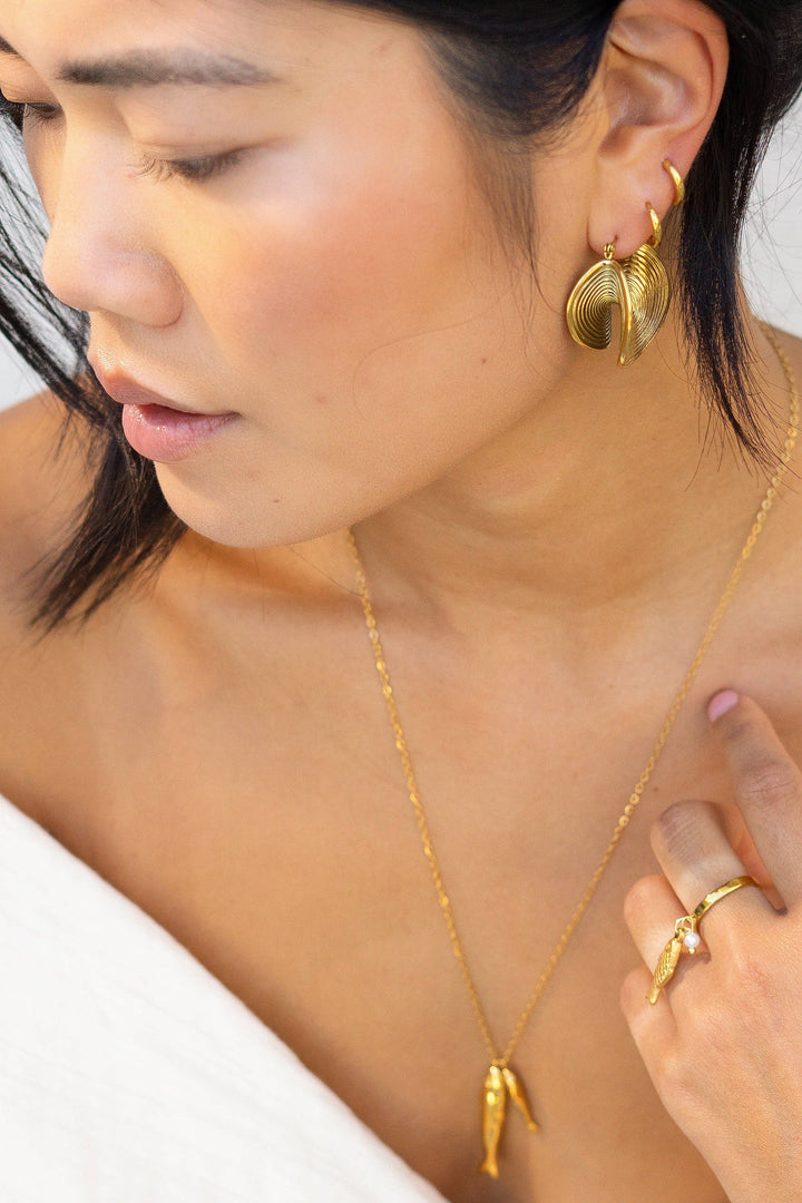 Calypso Hoops - 18K Gold Plated or Stainless Steel PJ398