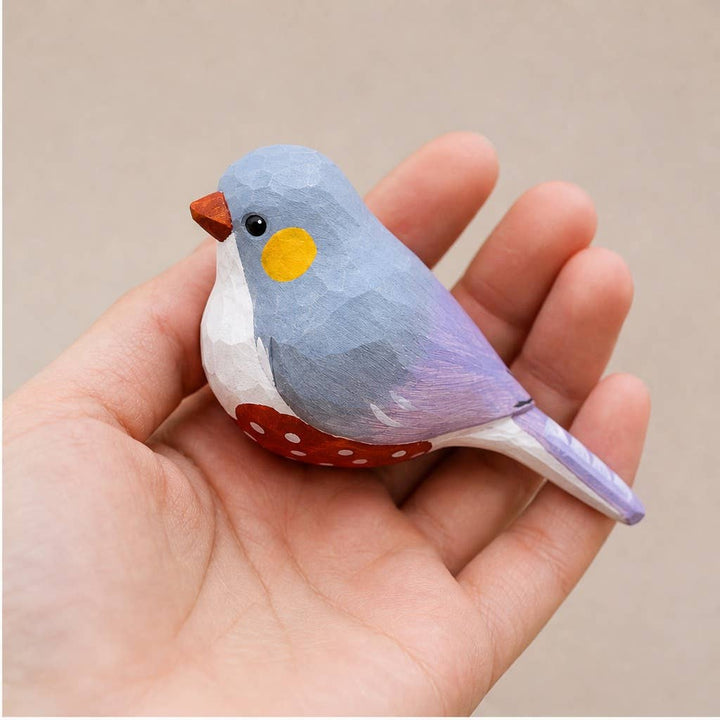 Artisan Hand-Carved Basswood Bird Figurine