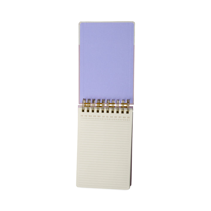 Large Chunky Notepad - Lilac + Ochre Stripes