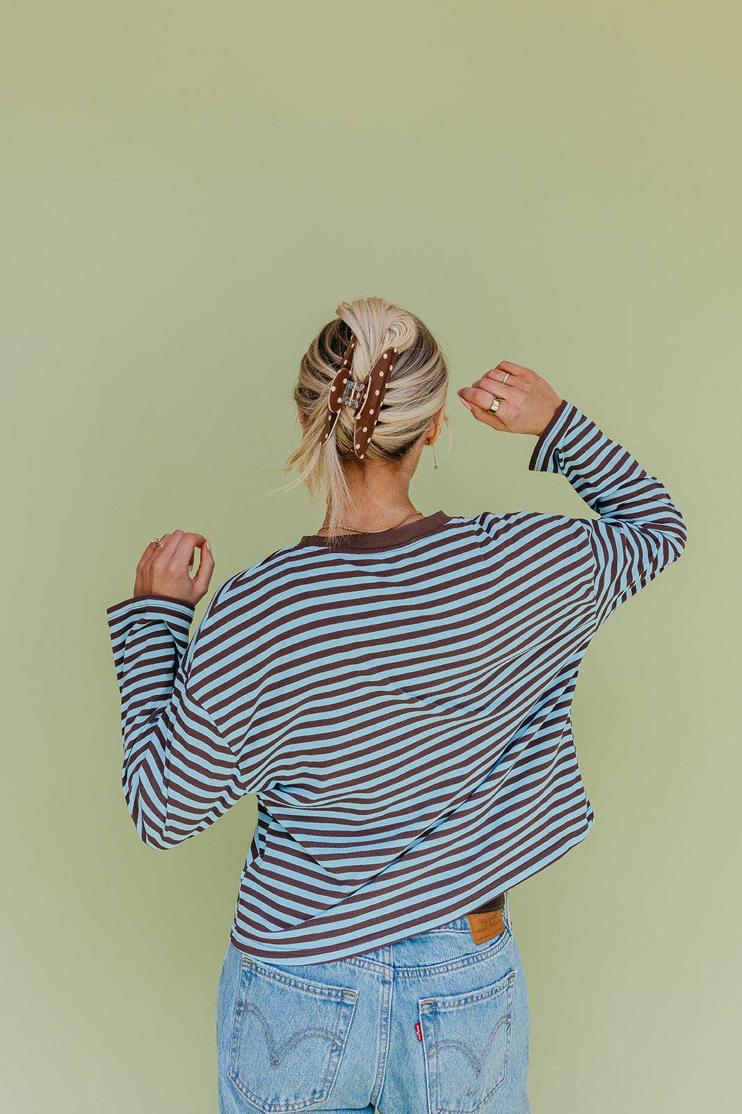 POLKA DOT &amp; STRIPED OVERSIZED CLAWS KX22