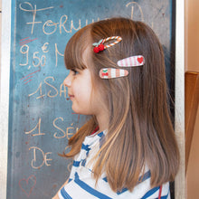 Load image into Gallery viewer, Stripy Cherry Clips