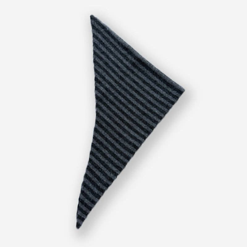 Striped Wool Triangle Scarf SL457